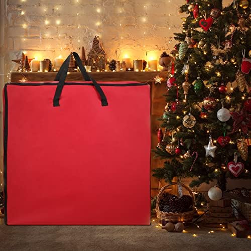 Oudain Pop up Christmas Tree Storage Bag Large, 30 x 30 x 4.3 Inch, Red - Image 6