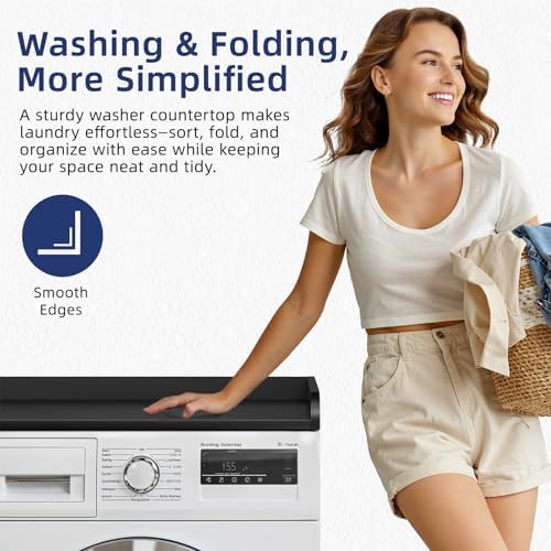 54" Width Washer Dryer Countertop for Depth Laundry Room Organization - Image 4