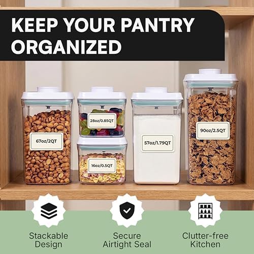 Bop Top Airtight Food Storage Containers | Pop-Top Lid | 3.5 Cups / 30 Oz - Image 5
