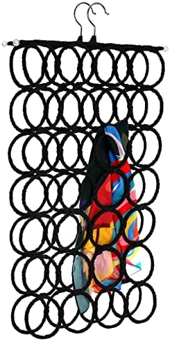 Tosnail Pack of 2 Scarf Hanger Holder Organizer Space Saver for Tie, Belt, Scarves, Socks - Black - Image 6