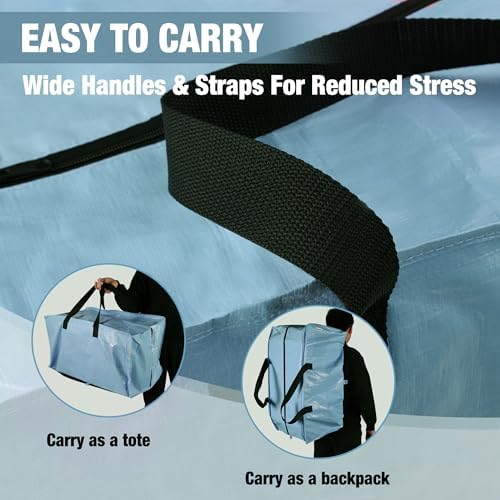 WORKPRO 6 Pack Extra Large Moving Bags with Backpack Straps & Handles - Image 4