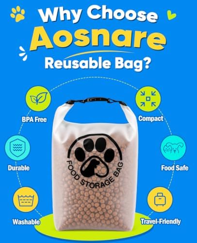 Pet Food Storage Bag for Travel - Transparent Leak-Proof Dog Food Container with Roll-Top Closure, Keeps Kibble Fresh for Camping Trip, Dog Boarding, Weekend Getaways (14 Cups) - Image 4