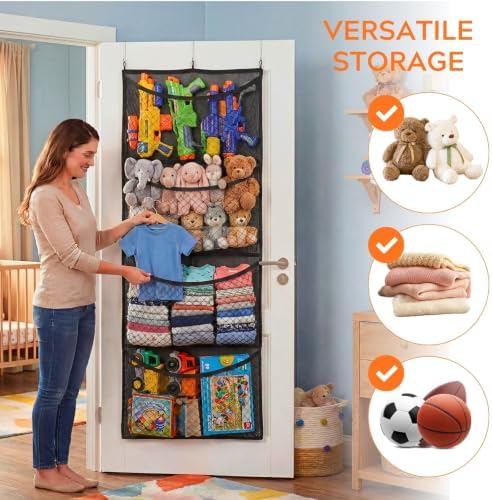 Ofiray-home Cotton Over The Door Stuffed Animal Storage - Image 7