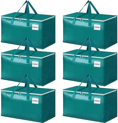 StorageRight Moving Bags, Moving Boxes, 93L 6-Pack Sotrage Bags Totes,Green by StorageRight