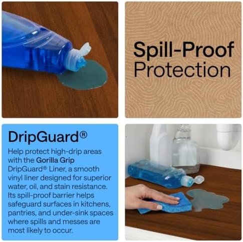 GORILLA GRIP Shelf Liner, Kitchen Drawer Protector, 12x240 Wood - Image 3