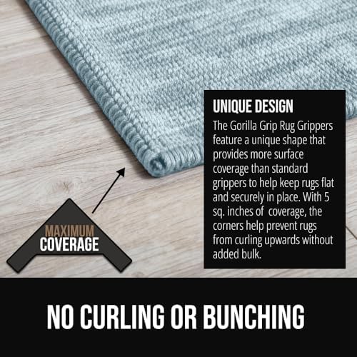 GORILLA GRIP® Extra Wide Rug Grippers for Hardwood Floor, 12 Pack - Image 4