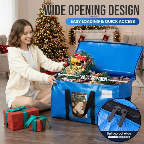 TAILI 6 Pack Blue Extra Large Moving Bags,Storage Bags with Visible Window - Image 4