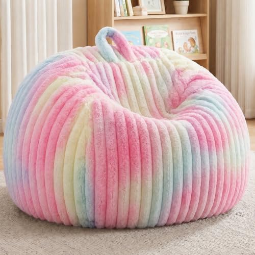 Bean Bag Cover No Filler Stuffed Animal Storage Bean Bag Chair Cover by AZHCHKE
