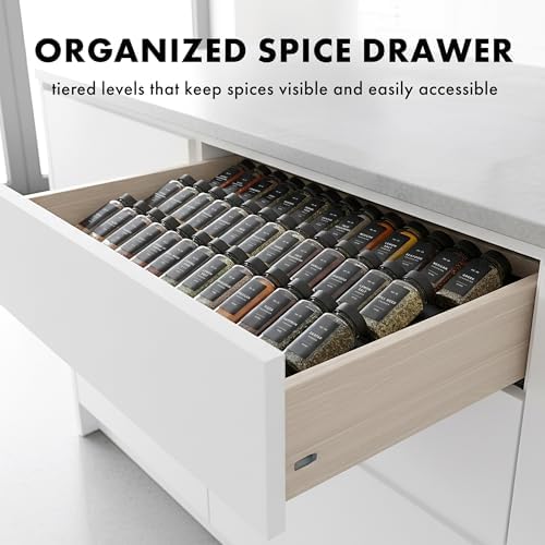 EDELHAUS Spice Drawer Organizer, Expandable Spice Rack for Drawer Black - Image 4