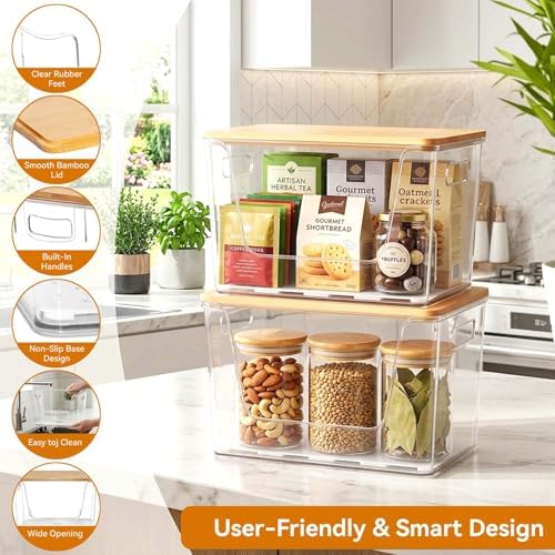 2-Pack Trash Bag Holder Dispenser with Bamboo Lid - Image 4
