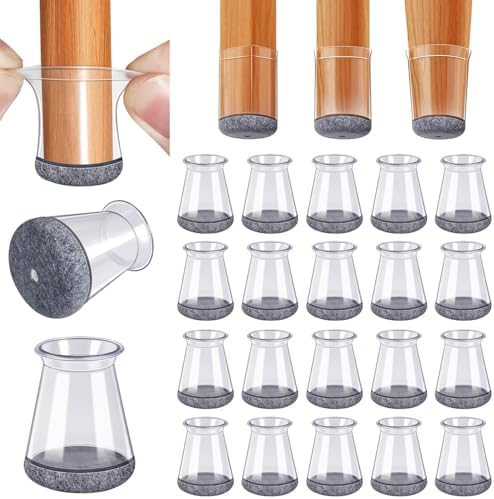 BUMACO Chair Leg Floor Protectors for Hardwood Floors Anti-Scratch 20 Pack by BUMACO