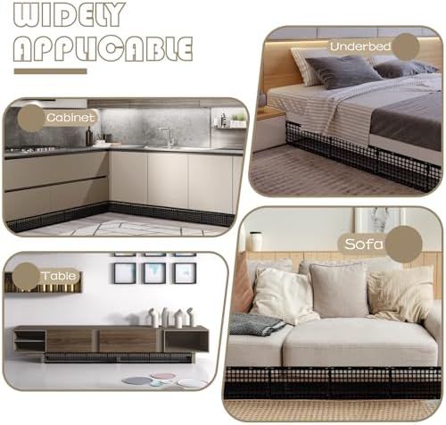 12 Pcs Under Couch Blocker for Bed Adjustable Furniture Plastic - Image 6