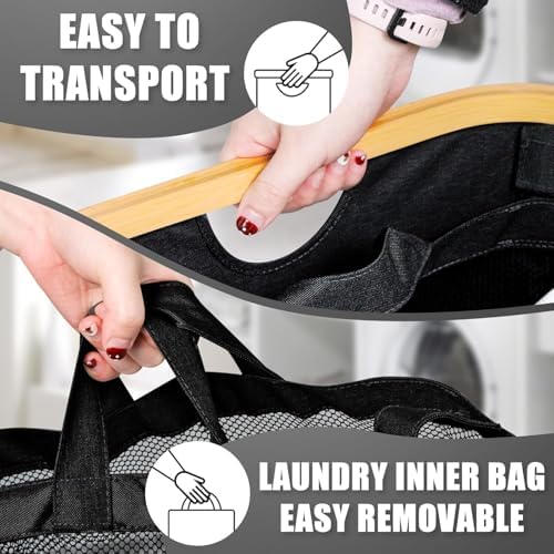 Hampers for Laundry Basket with Lid, 160L Large Laundry Hamper 3 Section - Image 5