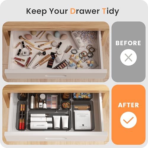 A-LuGei 【Military Grade】 Drawer Organizer for Vanity Bathroom Makeup Desk - Image 7