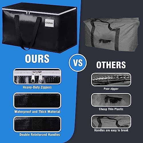 Heavy Duty Moving Bags, Extra Large Storage Bags, 93L, 2-Pack, Black - Image 3
