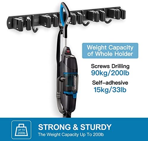 IMILLET 2 Pack Broom Holder Wall Mount, Heavy Duty Garage Organization - Image 4