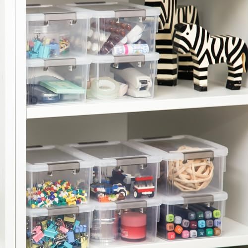 8Packs 3.2Qt Small Clear Storage Bins with Lids, Plastic - Image 5