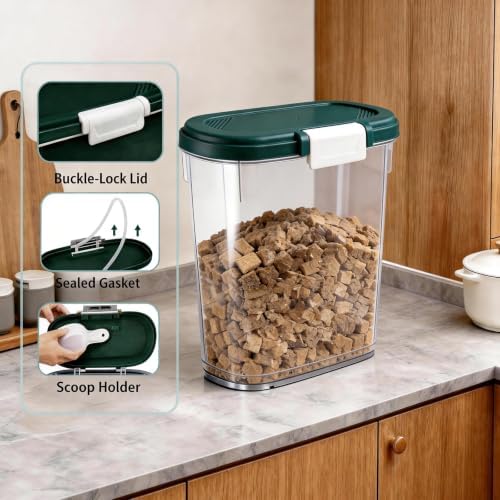 Airtight Dog Cat Food Storage Container 10 Lbs, Slim Tall Pet Food Bin - Image 5
