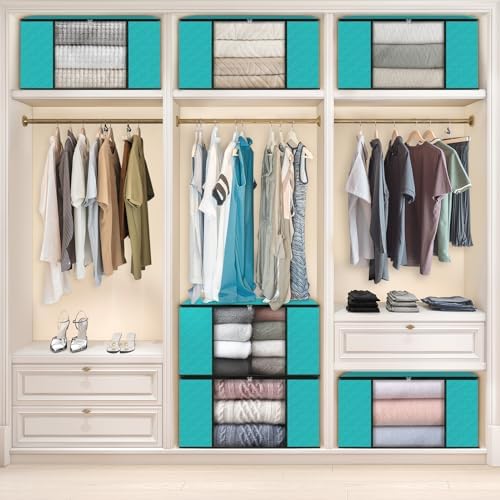 Fab totes 6 Pack Storage Bags for Clothes Blanket Storage Bins with Lids - Image 6