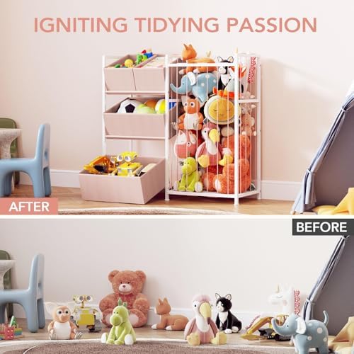 BBLIKE Toy Storage Organizer, Stuffed Animal Storage with 4 Removable Bins - Image 5