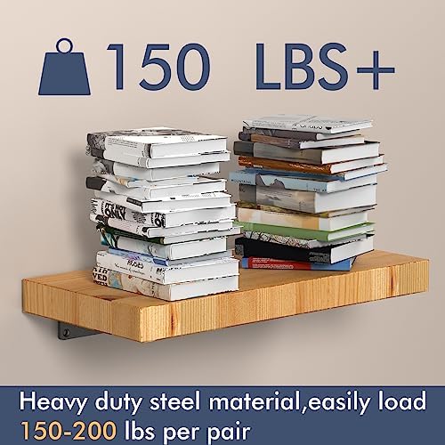 Starunder 12 Inch Floating Shelf Brackets,12 Pack L‑Shape Shelf Supports - Image 5