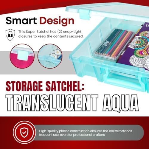ArtBin Super Satchel 1-Compartment Craft Storage Box, Aqua - Image 5