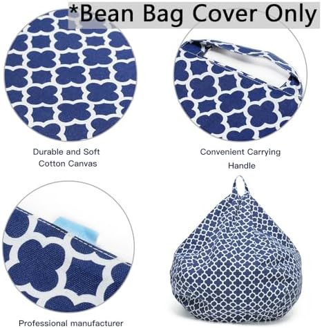 YuppieLife Stuffed Animal Storage Bean Bag Cover, 38" Velvet Toy Organizer - Image 3
