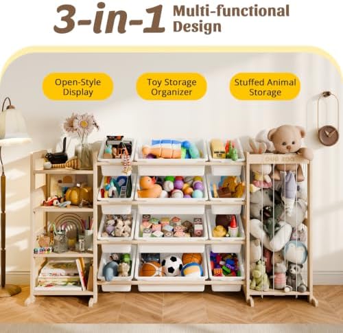 IKALIFE Large Kids Toy Storage Organizer with 12 Plastic Bins, 59 inch - Image 3