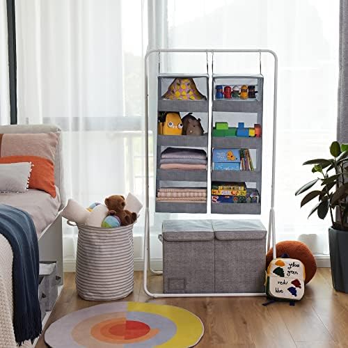 GRANNY SAYS 4-Shelf Hanging Closet Organizer, Foldable Storage, Gray - Image 5