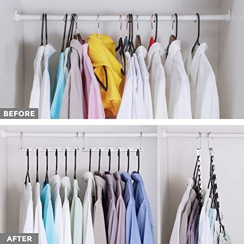 HOUSE DAY 12 Pack Space Saving Hangers for Clothes, Metal Magic Hanger - Image 3