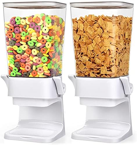 Cereal Dispenser Countertop 2 Pack 5.5 Qt Large Cereal Storage Container by Mivvosakuki