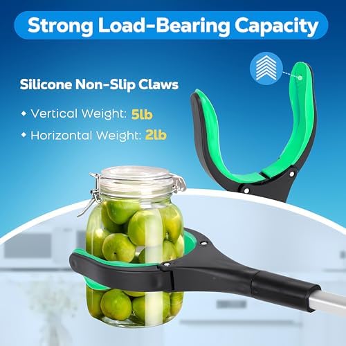 Grabber Reacher Tool - 32” Extra Long Foldable Gripper and Reaching Tool - Heavy Duty Pick Up Stick Grabbers for Seniors, Trash, Surgery Recovery Must Haves Gifts (Green) - Image 2