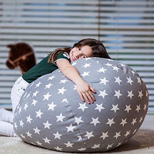 WEKAPO Stuffed Animal Storage Bean Bag Chair Cover for Kids - Image 4