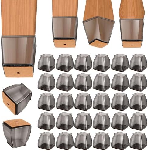 BALEINE 32PCS Silicone Chair Leg Floor Protectors for Hardwood Floors by BALEINE