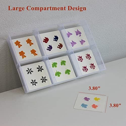 2 Pack Fixed 6 Grids Clear Plastic Organizer Sorting Tray - Image 6