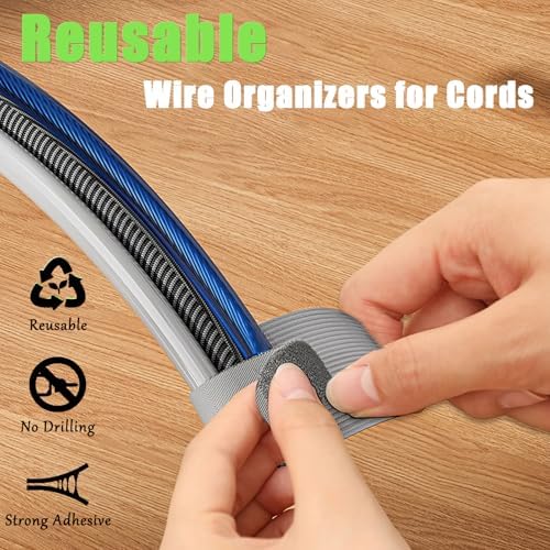 80PCS Hook and Loop Cable Straps, Cable Management Under Desk - Image 2