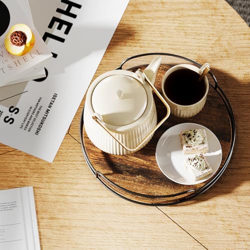 LAMU 2 Pack 9'' 10'' Lazy Susan Turntable Organizer for Table Top Cabinet, Wooden Lazy Susan for Kitchen, Pantry, Countertop, Bathroom Vanity, Spice Organization, Wood Decor - Image 5