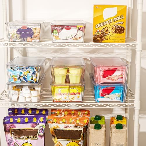 Vtopmart 2pcs Clear Stackable Storage Bins with Lids - Image 7