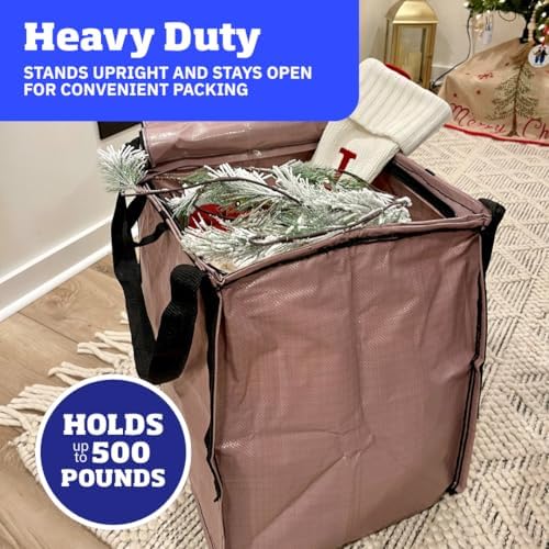 DURASACK 22-Gallon Zipper Top Heavy Duty Storage Tote Bags, 4-Pack, Mauve - Image 3