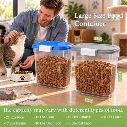 Airtight Dog Cat Food Storage Container 10 Lbs, Slim Tall Pet Food Bin - Image 5