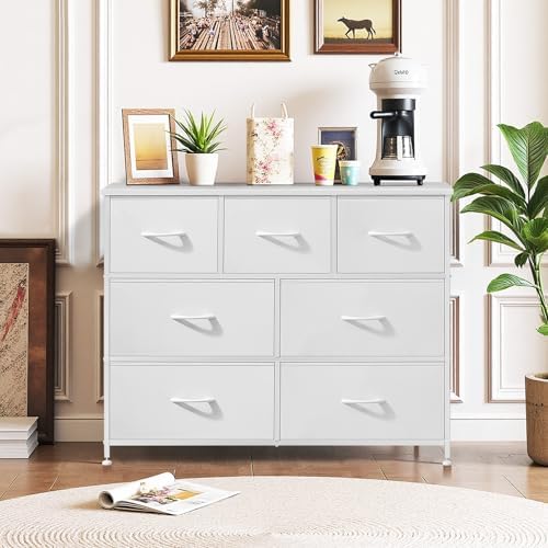 7-Drawer Dresser for Bedroom, Anti-Tip Wide Storage Organizer Fabric - Image 2