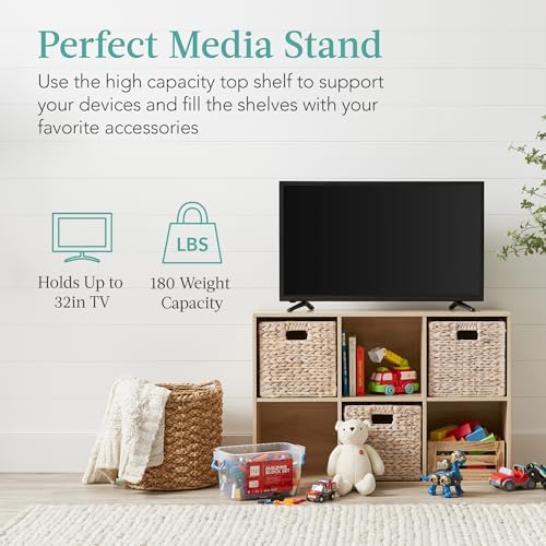 Best Choice Products 6-Cube Storage Organizer, 11in Shelf Opening, Bookcase, Display Shelf, Customizable w/ 3 Removable Back Panels – Light Oak - Image 5