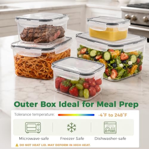 Fruit Storage Containers for Fridge: 5 Pcs with Removable Colander - Image 5