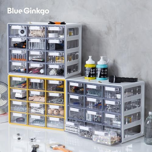 Blue Ginkgo 12-Drawer Storage Cabinet Organizer, Blue, Made in Korea - Image 7