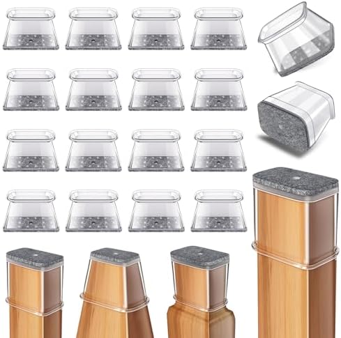 Ansible 24 Pcs Chair Leg Floor Protectors Rectangle by Ansible