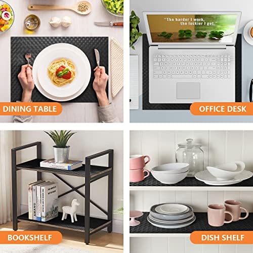 Shelf Liners for Kitchen Cabinets Non Adhensive,Black 17.5"× 78.7" - Image 2