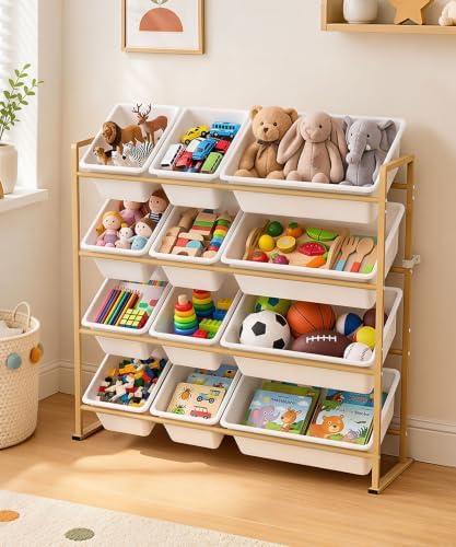 Homde Kids Toy Storage Organizer: 4-Tier Organized Shelf for Playroom by Homde