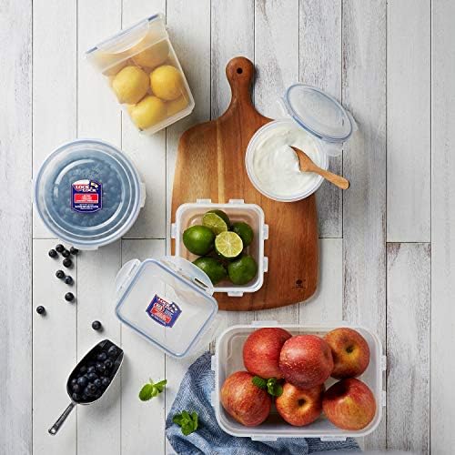 LOCK & LOCK Easy Essentials Storage Food Storage Container Set / Food Storage Bin Set - 4 Piece, Clear - Image 2