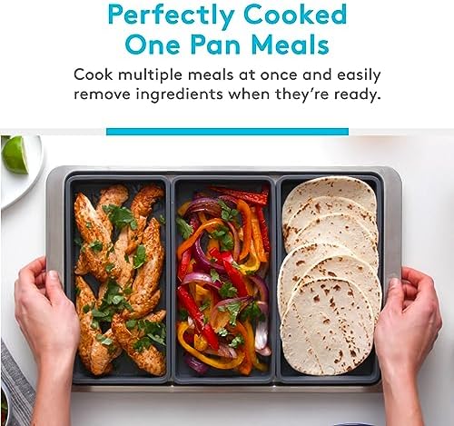 Cheat Sheets - Original Silicone Sheet Pan Dividers For Cooking & Meal Prep - Non Stick Silicone Tray Baking Set, Oven Safe & Freezer-Friendly - 4 Cheat Sheets Baking Trays - Image 2