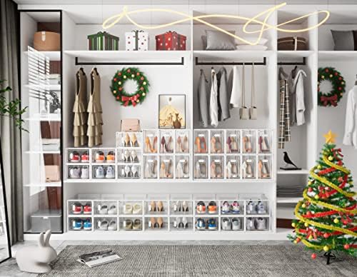 SIMPDIY Clear Shoe Storage Boxes, Stackable Shoe Organizer for Closet - Image 2